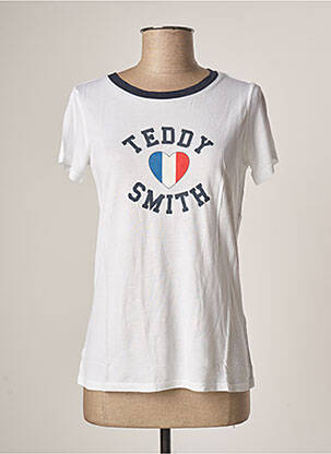 T-shirt blanc TEDDY SMITH pour femme