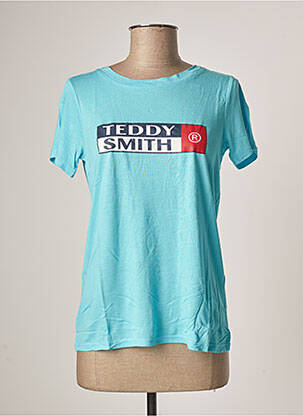 T-shirt bleu TEDDY SMITH pour femme