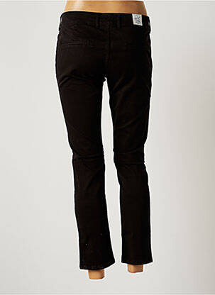 Pantalon chino tissage popeline taille normale noir DONOVAN femme