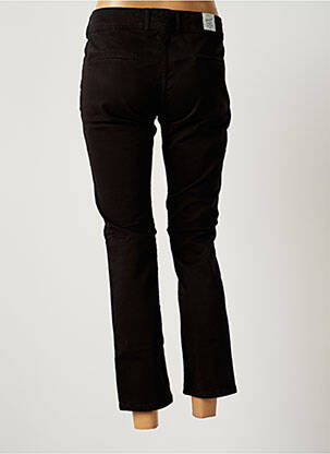 Pantalon chino tissage popeline taille normale noir DONOVAN femme