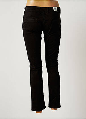Pantalon chino tissage popeline taille normale noir DONOVAN femme
