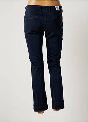 Pantalon chino tissage popeline taille normale bleu DONOVAN femme