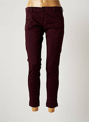 Pantalon chino tissage popeline taille normale violet TEDDY SMITH femme