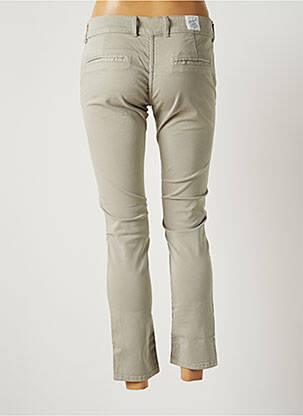 Pantalon 7/8 tissage popeline taille basse gris DONOVAN femme