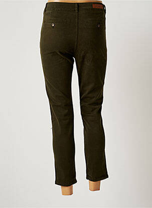 Pantalon 7/8 stretch taille normale vert REIKO femme