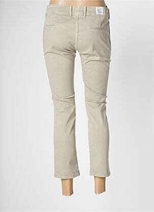 Pantalon 7/8 coupe chino taille basse beige DONOVAN femme