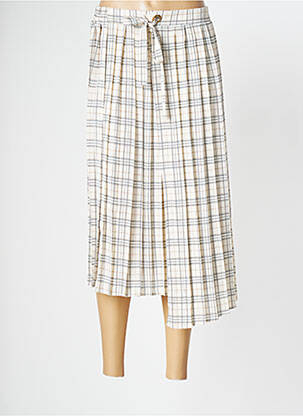 Jupe mi-longue taille normale beige GRACE & MILA femme