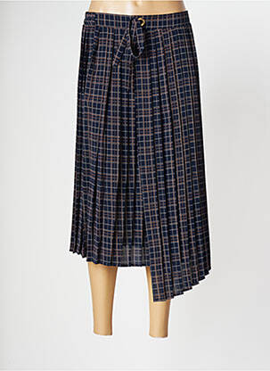 Jupe mi-longue taille normale bleu GRACE & MILA femme