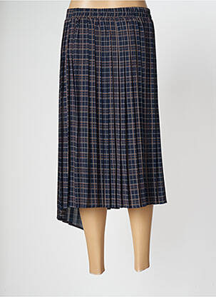 Jupe mi-longue taille normale bleu GRACE & MILA femme