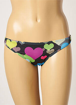 Bas de maillot de bain imprimé fantaisie culotte noir PULL IN femme