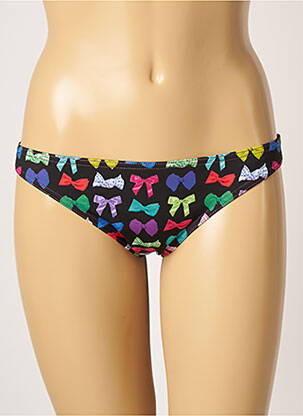 Bas de maillot de bain imprimé fantaisie culotte noir PULL IN femme