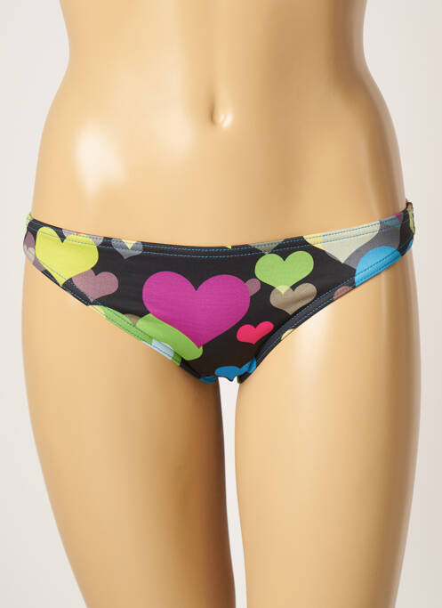 Bas de maillot de bain imprimé fantaisie culotte noir PULL IN femme