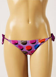 Bas de maillot de bain imprimé fantaisie bikini violet PULL IN femme