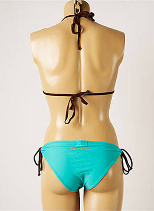 Maillot de bain 2 pièces stretch haut triangles bleu LITTLE MARCEL femme