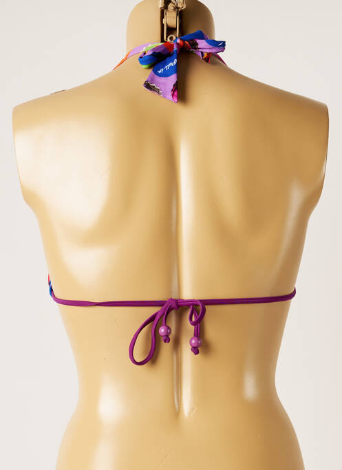 Haut de maillot de bain stretch haut soutien-gorge avec mousse de rembourrage amovible violet PULL IN femme