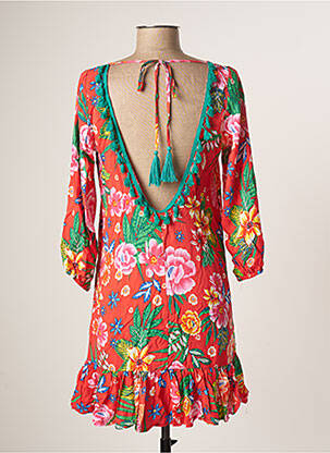 Robe de plage fermeture liens à nouer orange YSABEL MORA femme