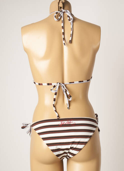 Maillot de bain 2 pièces marron SUNDEK pour femme