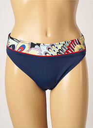 Bas de maillot de bain imprimé fantaisie culotte bleu DEIDAD femme