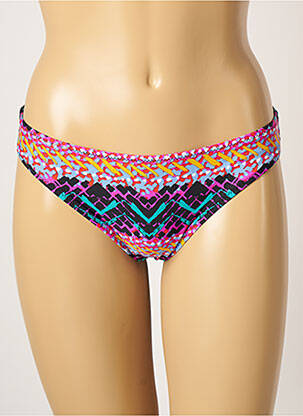 Bas de maillot de bain imprimé fantaisie culotte violet YSABEL MORA femme