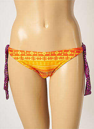 Bas de maillot de bain imprimé fantaisie bikini orange SANSELLE femme