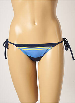 Bas de maillot de bain imprimé rayures bikini bleu RED POINT femme
