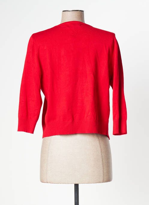 Gilet manches longues rouge SMASHED LEMON pour femme