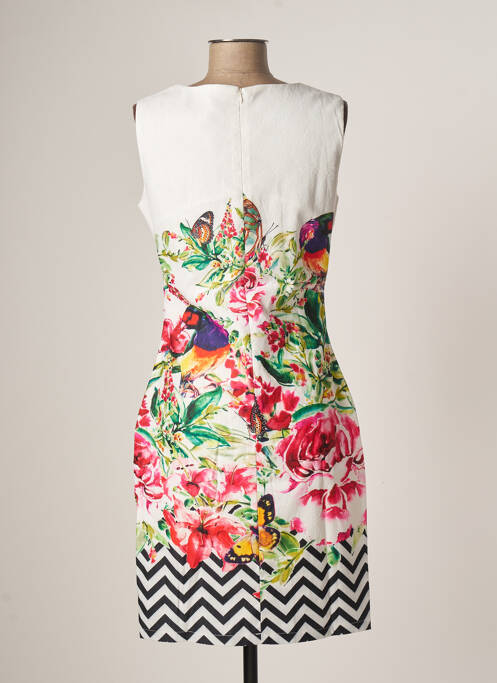 Robe mi-longue blanc SMASHED LEMON pour femme