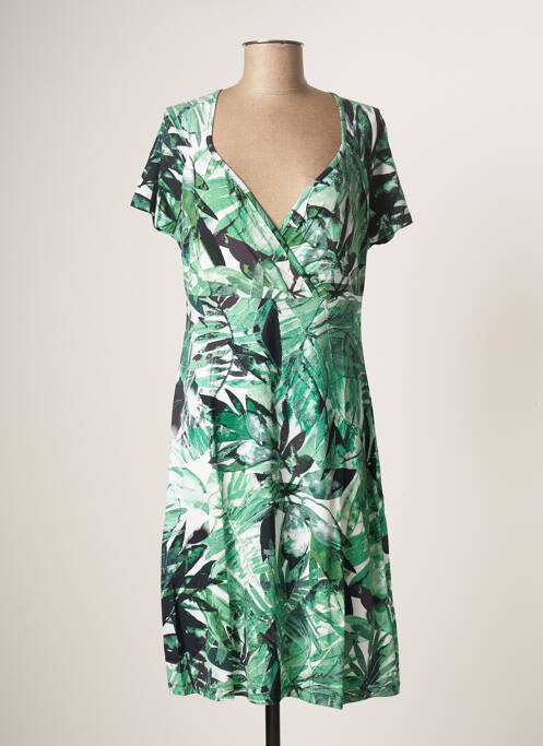 Robe mi-longue vert SMASHED LEMON pour femme