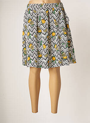 Jupe mi-longue doublure textile blanc SMASHED LEMON femme