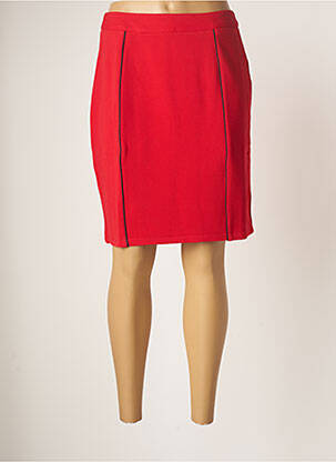 Jupe mi-longue doublure textile rouge SMASHED LEMON femme