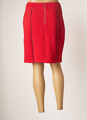 Jupe mi-longue stretch rouge SMASHED LEMON femme