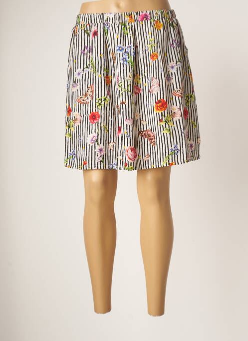 Jupe courte poches blanc SMASHED LEMON femme