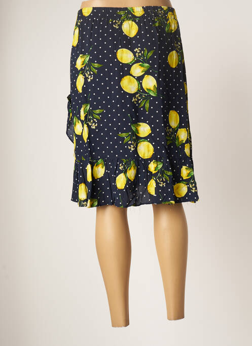 Jupe mi-longue bleu SMASHED LEMON pour femme