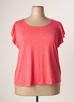 T-shirt stretch manches courtes rose MARINA RIVEIRO femme