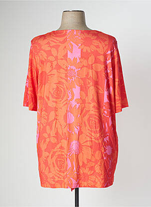 T-shirt stretch manches courtes orange SEMPRE PIU femme