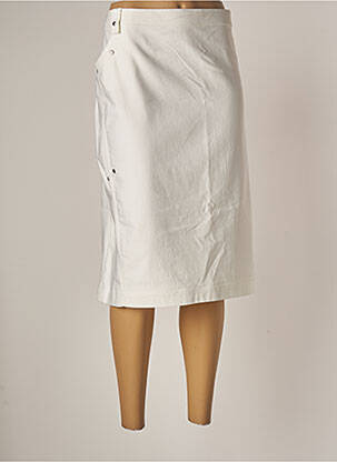Jupe mi-longue stretch blanc JEAN GABRIEL femme