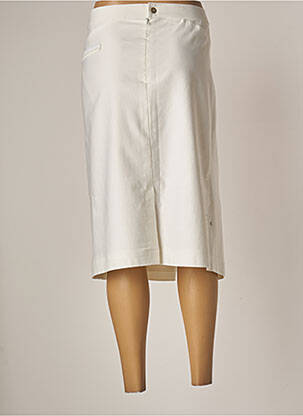 Jupe mi-longue stretch blanc JEAN GABRIEL femme