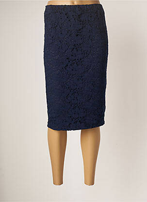 Jupe mi-longue stretch bleu YOEK femme
