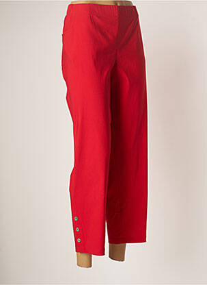 Pantalon 7/8 rouge CHALOU pour femme