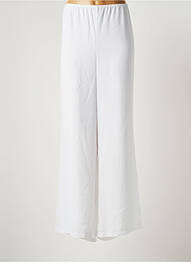 Pantalon large fermeture zip latéral taille normale blanc JEAN DELFIN femme