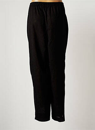 Pantalon droit tissage crêpe taille normale noir SEMPRE PIU BY CHALOU femme