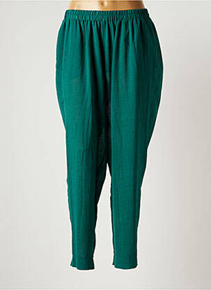 Pantalon 7/8 vert SEMPRE PIU BY CHALOU pour femme
