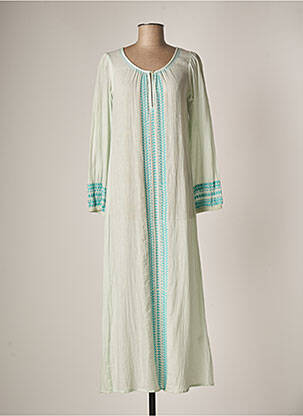 Robe longue manches longues manches longues bleu CHRISTOPHE SAUVAT femme