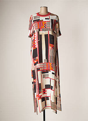 Robe longue manches courtes manches courtes rouge CONDITIONS APPLY femme