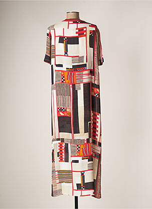 Robe longue manches courtes manches courtes rouge CONDITIONS APPLY femme