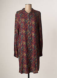 Robe mi-longue coupe fluide manches longues bleu ATELIERS FRANÇAIS DE CONFECTION femme