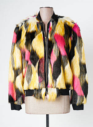 Blouson finition bords-côtes jaune VINTAGE LOVE femme