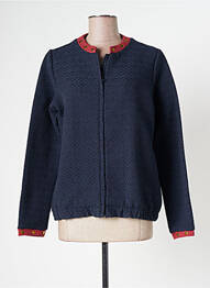 Veste casual col rond bleu BLUNE femme