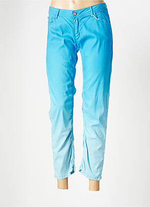 Pantalon 7/8 tissage popeline taille normale bleu FAITH CONNEXIONS femme