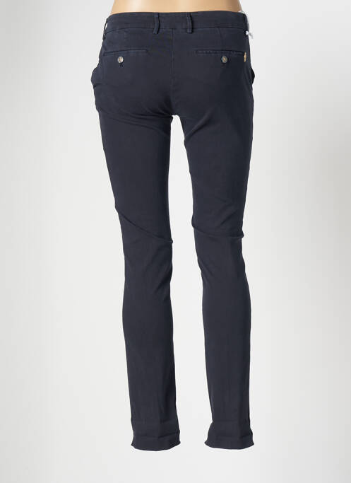 Pantalon chino taille basse taille basse bleu MAISON CLOCHARD femme